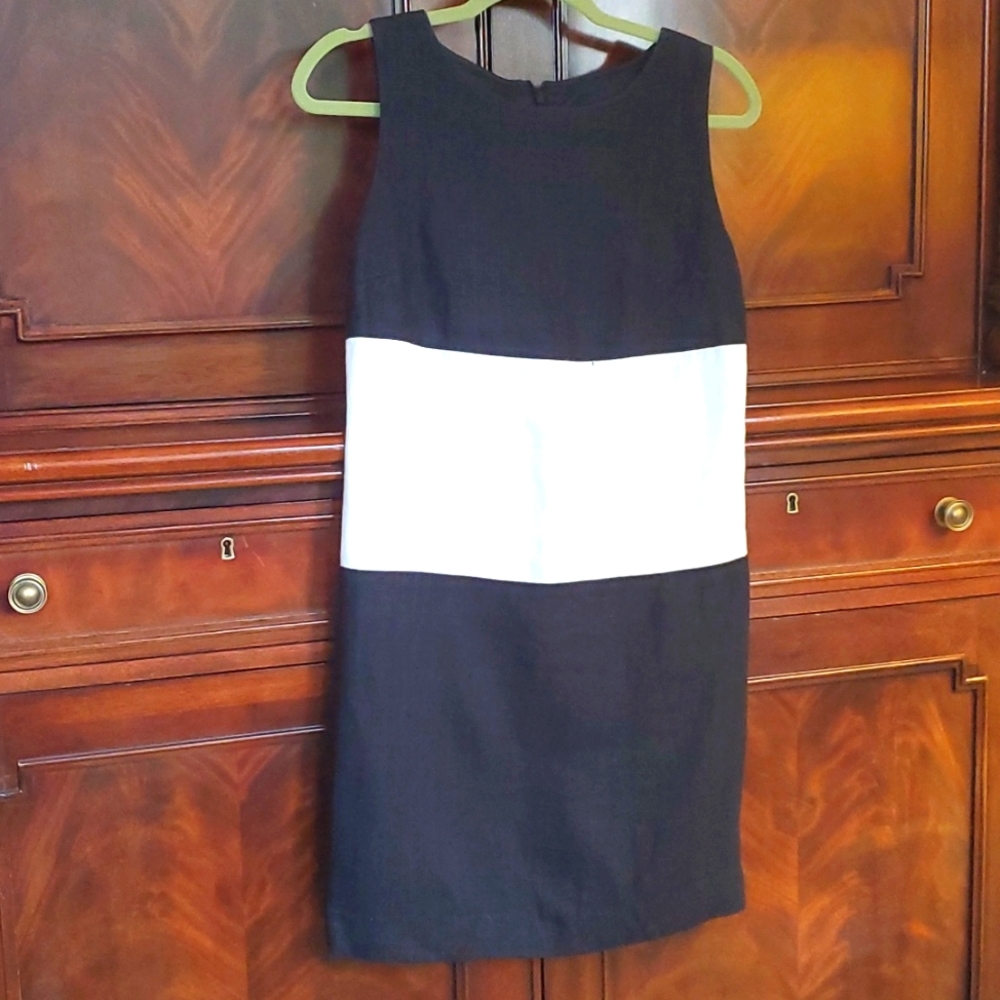 ANDREA JOVINE black and white sheath dress size 2